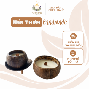 Nến thơm phòng cao cấp vỏ gáo dừa